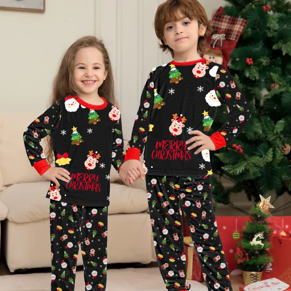 

Рождественская семейная Пижама, новинка 2023, комплект пижам для взрослых, детей, оленей, Санты, семейный образ, наряды, милая семейная Пижама