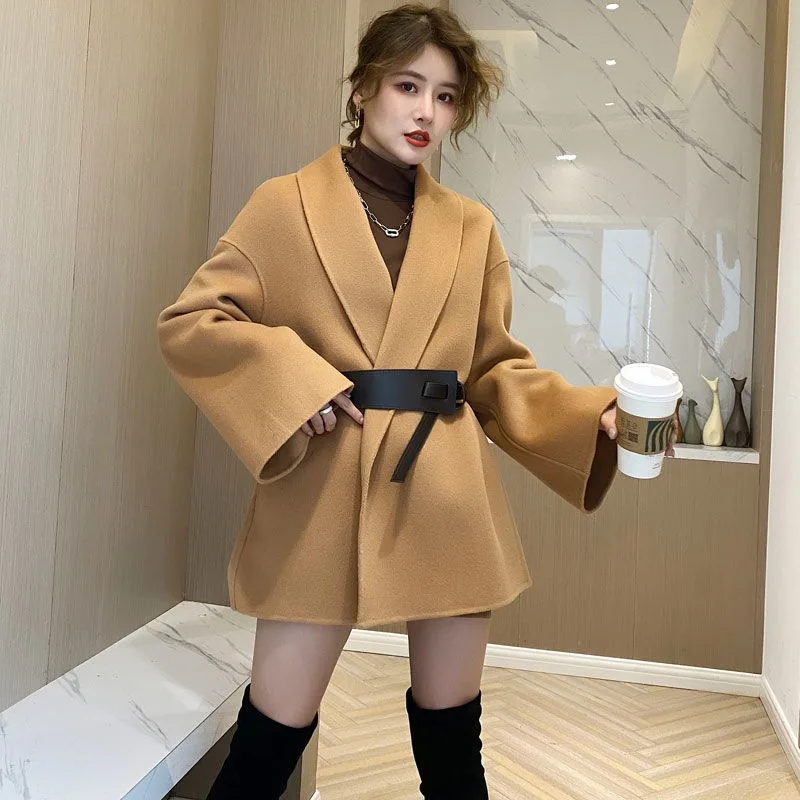 Double Face Cashmere Coat Woman New Korean Style Autumn Winter Temperament Female Woolen Coat High Waist Gentle Short Jacket
Double Face Cashmere Coat Woman New Korean Style Autumn Winter Temperament Female Woolen Coat High Waist Gentle Short Jacket