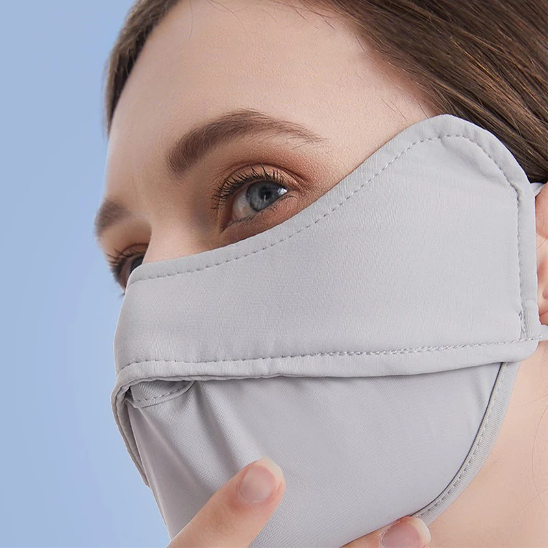 

Новая маска из ледяного шелка, солнцезащитный козырек для глаз, женская летняя женская Солнцезащитная маска, полумаска для лица