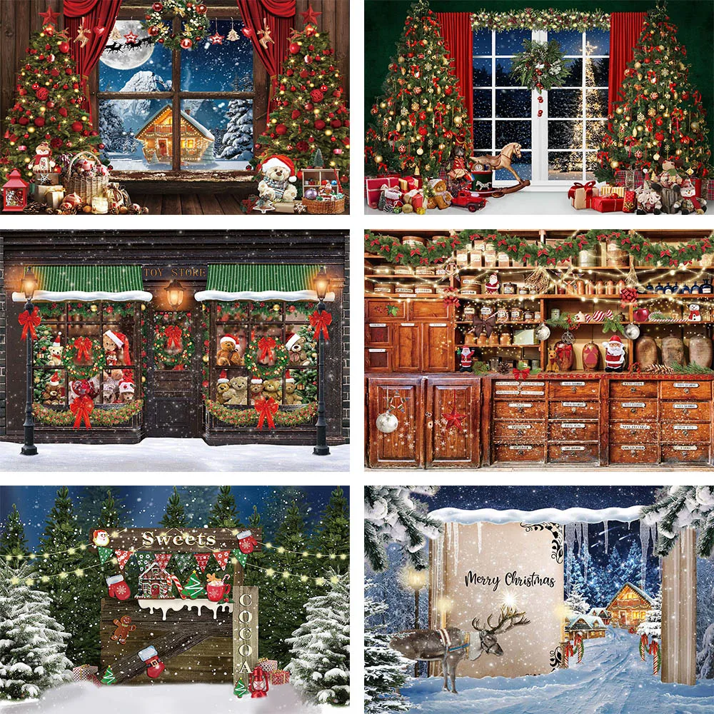 Christmas Backdrops Santa Claus Gift Decorations Family Kids Portrait Toy Bear Shop Sweets Photography Background for Photobooth
Christmas Backdrops Santa Claus Gift Decorations Family Kids Portrait Toy Bear Shop Sweets Photography Background for Photobooth