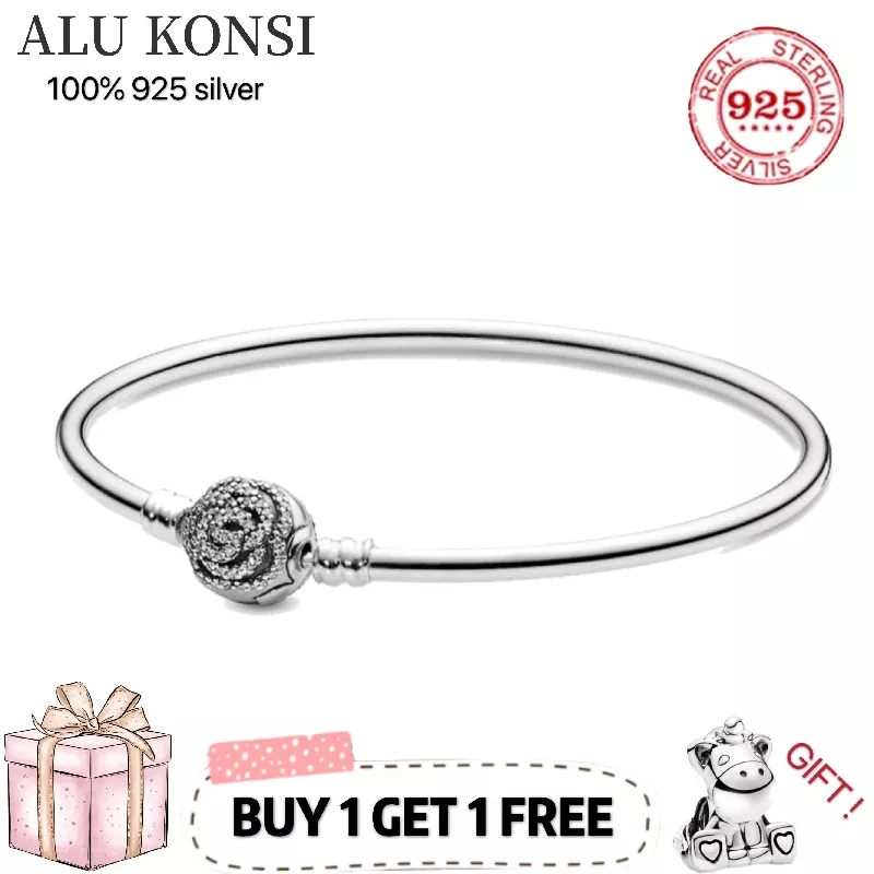 Hot sale Luxury Original 100% 925 Sterling Silver Snake Chain pan Bracelet Bangle for Women fashion Authentic DIY Charm Jewelry
Hot sale Luxury Original 100% 925 Sterling Silver Snake Chain pan Bracelet Bangle for Women fashion Authentic DIY Charm Jewelry