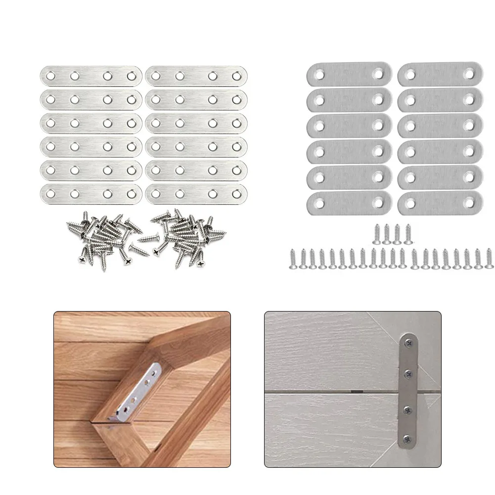 12pcs Stainless Steel Corner Code Connector Brace Brackets Fasteners Heavy Duty Straight Flat Plate Bracket Furniture Connector
12pcs Stainless Steel Corner Code Connector Brace Brackets Fasteners Heavy Duty Straight Flat Plate Bracket Furniture Connector