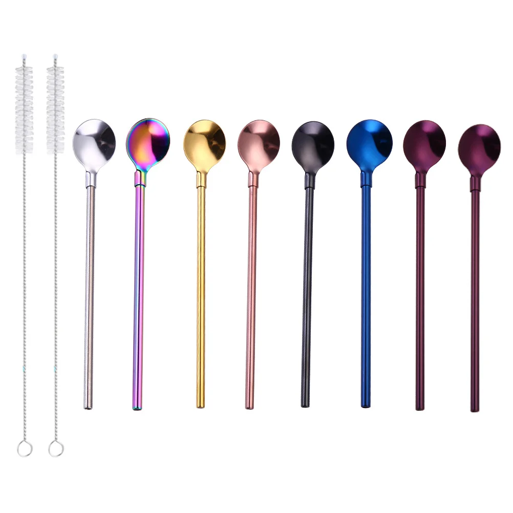 10 pcs/Set Straw Spoon Creative Reusable Drinking Spoons Barware for Drink Sundaes
10 pcs/Set Straw Spoon Creative Reusable Drinking Spoons Barware for Drink Sundaes