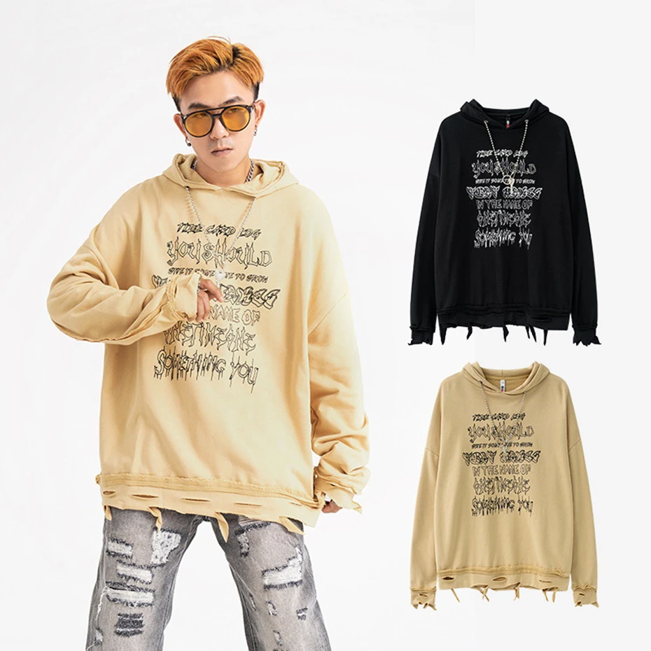 Ripped Hip Hop Y2K Hoodies 2022 New Men Harajuku Streetwear Sweatshirts Winter Loose Casual Pullover Letter Printed
Ripped Hip Hop Y2K Hoodies 2022 New Men Harajuku Streetwear Sweatshirts Winter Loose Casual Pullover Letter Printed