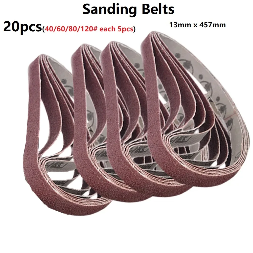 20pc 457mmx13mm Sanding Belts Power Finger File Sander Abrasive 40/60/80/120Grit Abrasive Bands Polishing Tool
20pc 457mmx13mm Sanding Belts Power Finger File Sander Abrasive 40/60/80/120Grit Abrasive Bands Polishing Tool