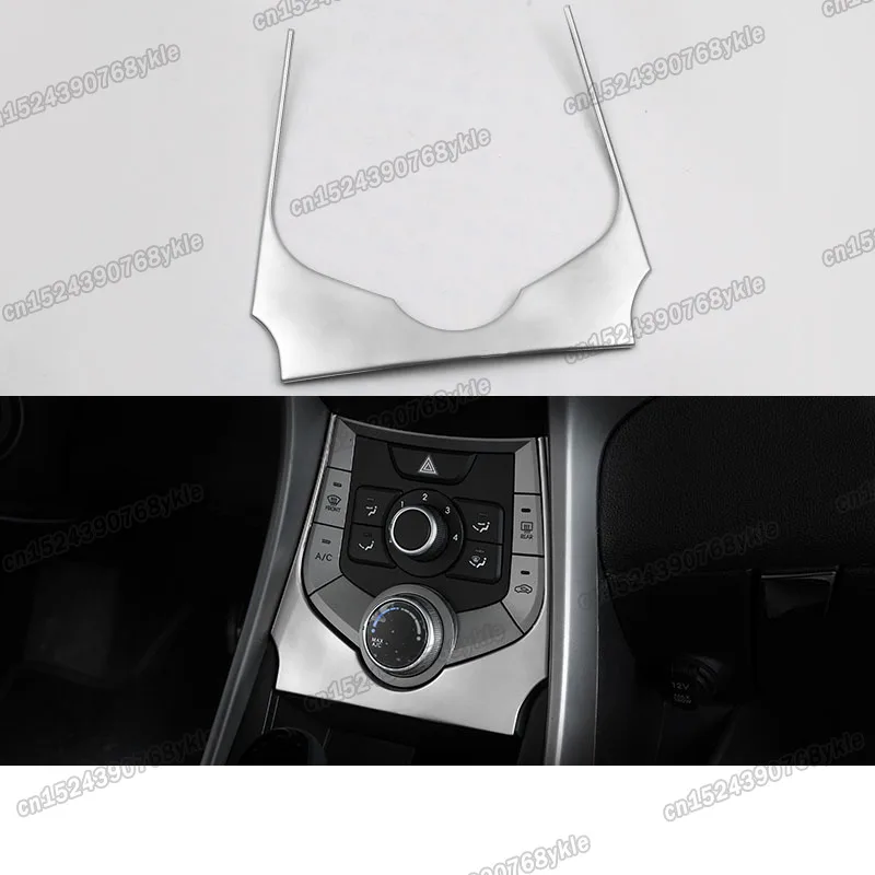 

matt silver car central control gear panel frame trims chrome for hyundai elantra avante 2010 2011 2012 2013 2014 2015 5 i35