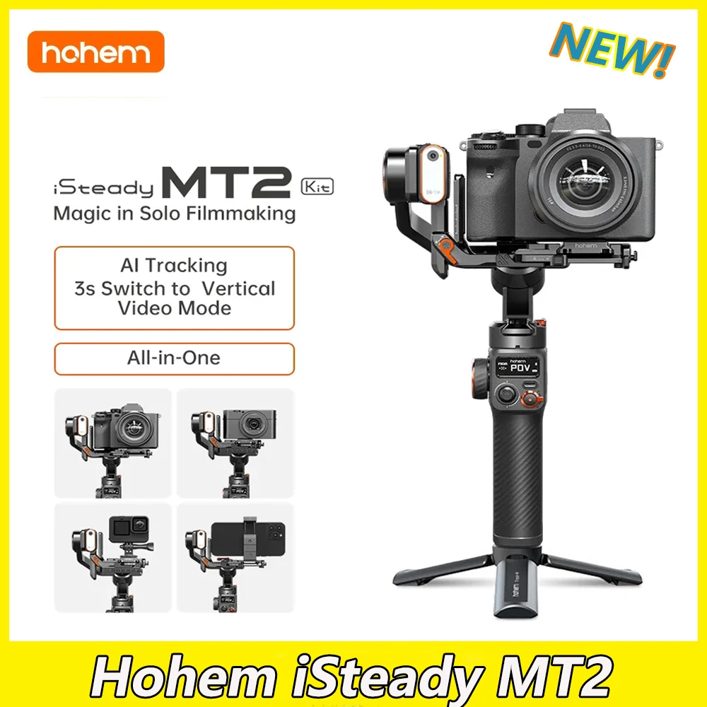 Hohem iSteady MT2 Microsingle Camera Stabilizer Handheld Gimbal Follow Video Vlog 3 Axis Anti-shake Cell Phone Selfie Stick
Hohem iSteady MT2 Microsingle Camera Stabilizer Handheld Gimbal Follow Video Vlog 3 Axis Anti-shake Cell Phone Selfie Stick