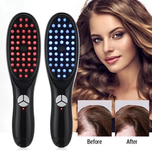 Electric Spray Massage Comb Micro Current Head Meridian Massager Anti Hair Loss Physiotherapy Red and Blue Light Nourish Scalp