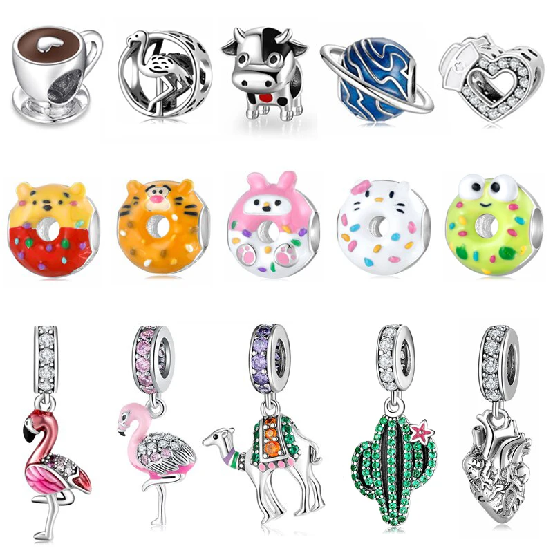 Hight Quality Animal Charms Flower Flamingo Camel Cactus Coffee Cup Fashion DIY Beads Fit Pandora Charms Bracelet Jewelry Making
Hight Quality Animal Charms Flower Flamingo Camel Cactus Coffee Cup Fashion DIY Beads Fit Pandora Charms Bracelet Jewelry Making