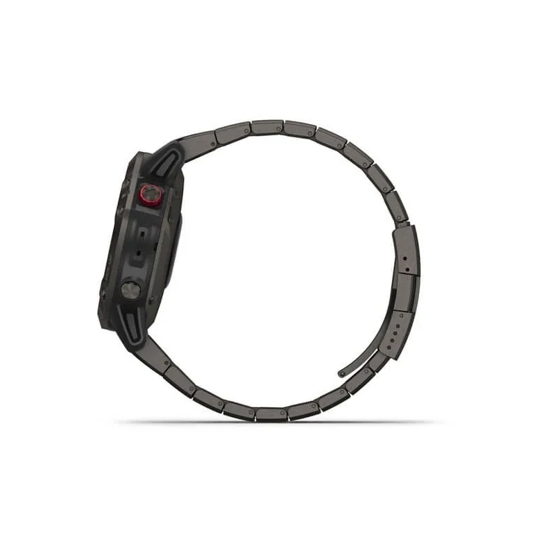 Умные часы Garmin Fenix 6 Pro Solar Carbon Gray with DLC Titanium Band 010-02410-23 1.3" вибросигнал серый карбон