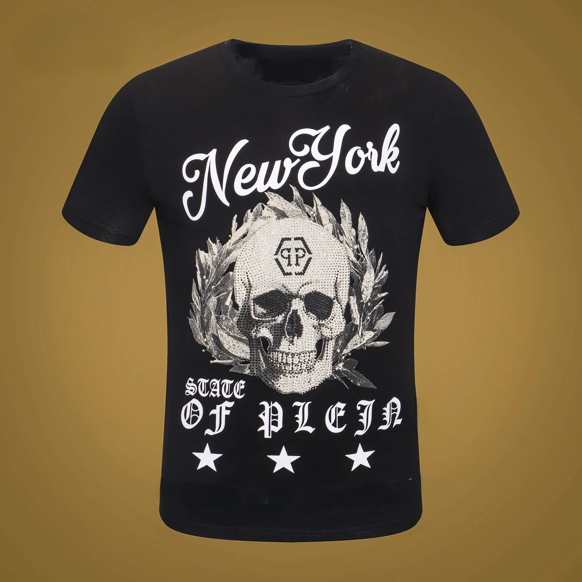 Summer New Fashion Brand PP Men's Short Sleeve Printed Diamond Skull T-shirt Men's Round Neck Slim Fit Half Sleeve
Summer New Fashion Brand PP Men's Short Sleeve Printed Diamond Skull T-shirt Men's Round Neck Slim Fit Half Sleeve