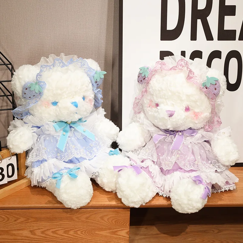 

Kawaii Lolita Styles Teddy Bear Plush Toy Cute Stuffed Animals Plushies Dolls Peluches Soft Kids Toys for Girls Room Decoration