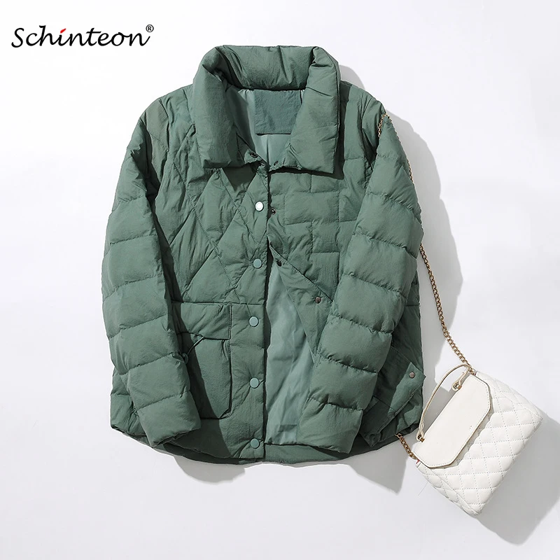 Schinteon White Duck Down Jacket Coat Korean Style Stand Collar Outwear Autumn Winter Fashion Outwear 2022 New
Schinteon White Duck Down Jacket Coat Korean Style Stand Collar Outwear Autumn Winter Fashion Outwear 2022 New