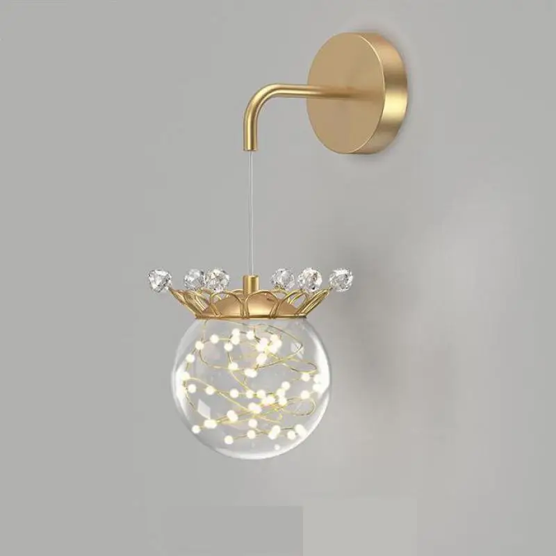 Bedside Wall Lamp Luxury Romantic Nordic Modern Sky Star Lighting Creative Crystal Crown Bedroom Led Wall Lights For Home
Bedside Wall Lamp Luxury Romantic Nordic Modern Sky Star Lighting Creative Crystal Crown Bedroom Led Wall Lights For Home