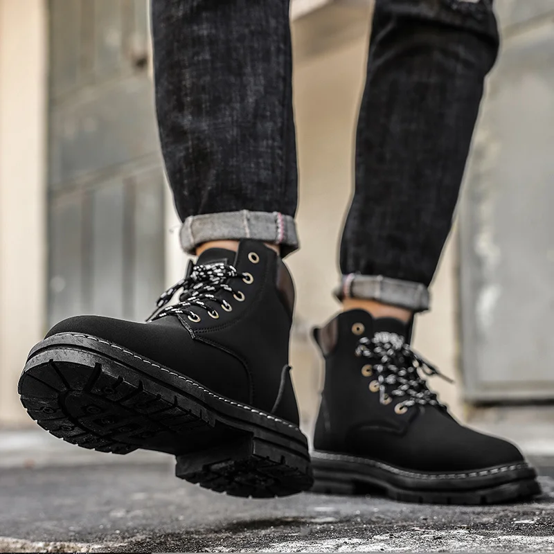 2023 New Autumn Men Martin Boots Street Trend Motorcycle Boots Winter Flat Lace-up Suede Ankle Boots Thickened
2023 New Autumn Men Martin Boots Street Trend Motorcycle Boots Winter Flat Lace-up Suede Ankle Boots Thickened
