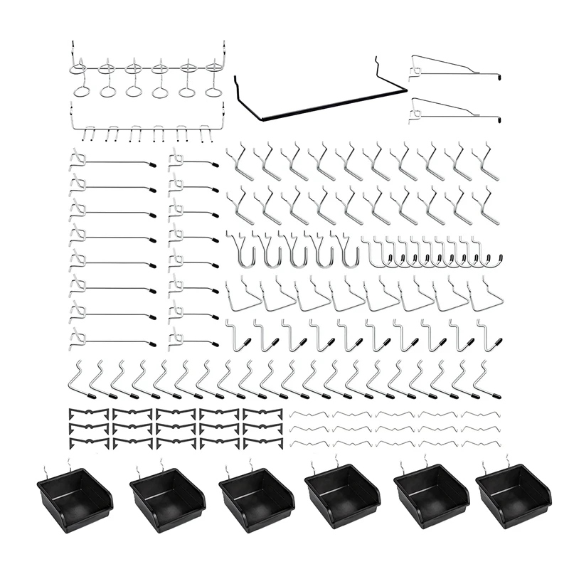 188 Piece Pegboard Hooks With Pegboard Bins,Peg Locks,For Organizing Various Tools For Kitchen Craft Room Accessories
188 Piece Pegboard Hooks With Pegboard Bins,Peg Locks,For Organizing Various Tools For Kitchen Craft Room Accessories