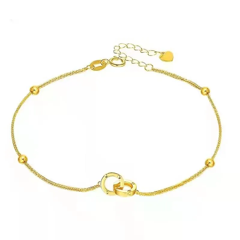 POFUNUO Real 18K Gold Bracelet Simple Double Buckle Design Pure AU750 Adjustable Chopin Chain Fine Jewelry Gifts for Women
POFUNUO Real 18K Gold Bracelet Simple Double Buckle Design Pure AU750 Adjustable Chopin Chain Fine Jewelry Gifts for Women