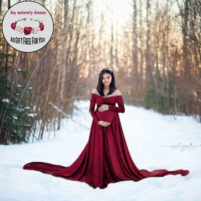 Women Golden velvet Maternity Dresses Off-Shoulder Long Sleeve Maxi Maternity Dress For Pregnant Photo Shoot Prop
Women Golden velvet Maternity Dresses Off-Shoulder Long Sleeve Maxi Maternity Dress For Pregnant Photo Shoot Prop