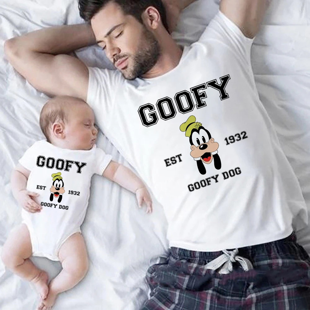 Disney Est 1932 Goofy Print White T-shirt Universal Short Sleeve Home Matching Newborn Bodysuit Street Trend Tee Shirt Kids
Disney Est 1932 Goofy Print White T-shirt Universal Short Sleeve Home Matching Newborn Bodysuit Street Trend Tee Shirt Kids