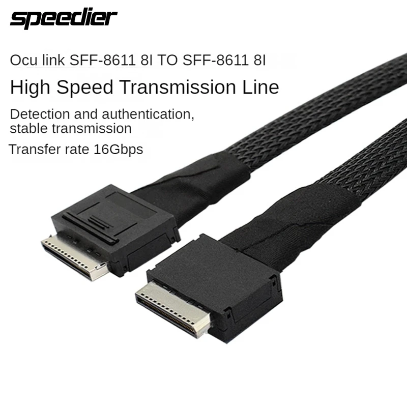 Oculink SFF 8611 8I To SFF 8611 8I Высокоскоростная передача данных PCI-Express, кабель для сервера
Oculink SFF 8611 8I To SFF 8611 8I Высокоскоростная передача данных PCI-Express, кабель для сервера