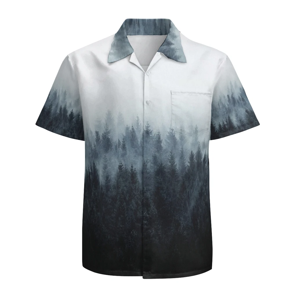 Design Art Creative Hawaii Shirt for Men Deep Blue Forest Fog Square Collar 3D Shirt Hip Hop Birthday Gifts OutdoorWear
Design Art Creative Hawaii Shirt for Men Deep Blue Forest Fog Square Collar 3D Shirt Hip Hop Birthday Gifts OutdoorWear