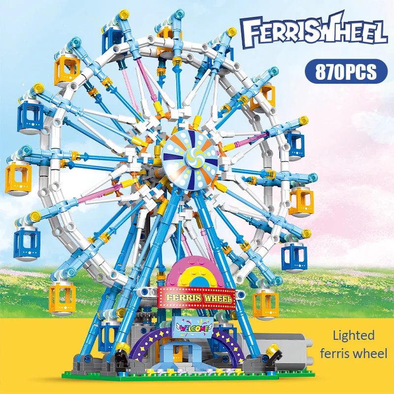 City Friends MOC Technical Rotating Ferris Wheel Building Blocks Electric Bricks with Light Toys for Children Christmas Gifts
City Friends MOC Technical Rotating Ferris Wheel Building Blocks Electric Bricks with Light Toys for Children Christmas Gifts