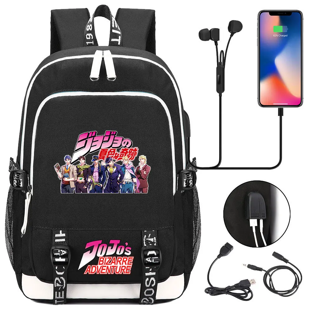 JoJo's Bizarre Adventure Backpack USB Charging Knapsack Casual Packsack Teenager Travel Laptop Bag Student Zip Cartoon Schoolbag
JoJo's Bizarre Adventure Backpack USB Charging Knapsack Casual Packsack Teenager Travel Laptop Bag Student Zip Cartoon Schoolbag