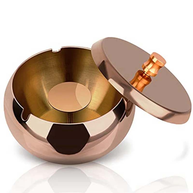 Ashtray Outdoor Ashtray With Lid Stainless Steel Home Ash Tray Set For Cigarettes Ashtray For Outside Large - Rose Gold
Ashtray Outdoor Ashtray With Lid Stainless Steel Home Ash Tray Set For Cigarettes Ashtray For Outside Large - Rose Gold