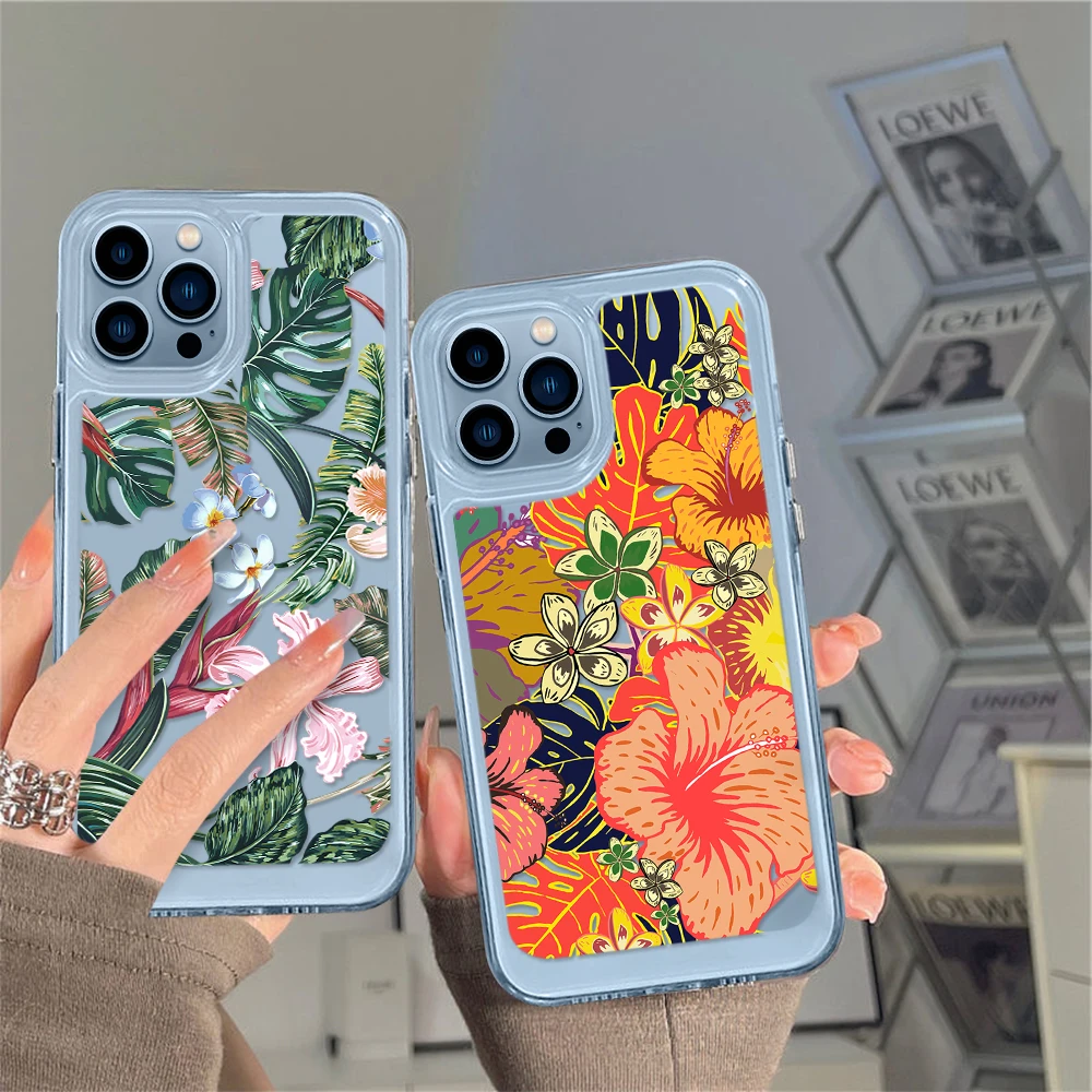 Transparent Tropical Plant Phone Case for iPhone 14 13 12 11 Pro Max Mini XS XR X Flower Cover for iPhone14promax Coque Fundas
Transparent Tropical Plant Phone Case for iPhone 14 13 12 11 Pro Max Mini XS XR X Flower Cover for iPhone14promax Coque Fundas