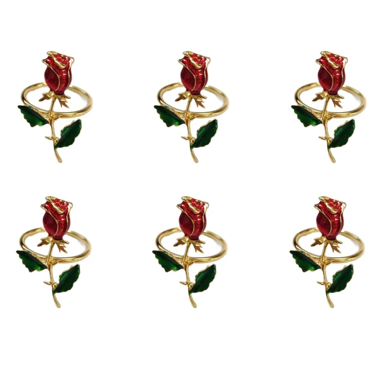 6Pcs/Set Valentine's Day Rose Flower Napkin Ring Hotel Restaurant Flower Napkin Button
6Pcs/Set Valentine's Day Rose Flower Napkin Ring Hotel Restaurant Flower Napkin Button