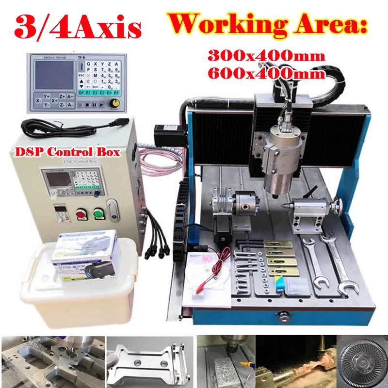 

6040 Linear Guide Rail DSP Offline Control 3040 CNC Router 2.2KW 1.5KW 3axis 4axis USB Steel Engraving Machine Metal Engraver