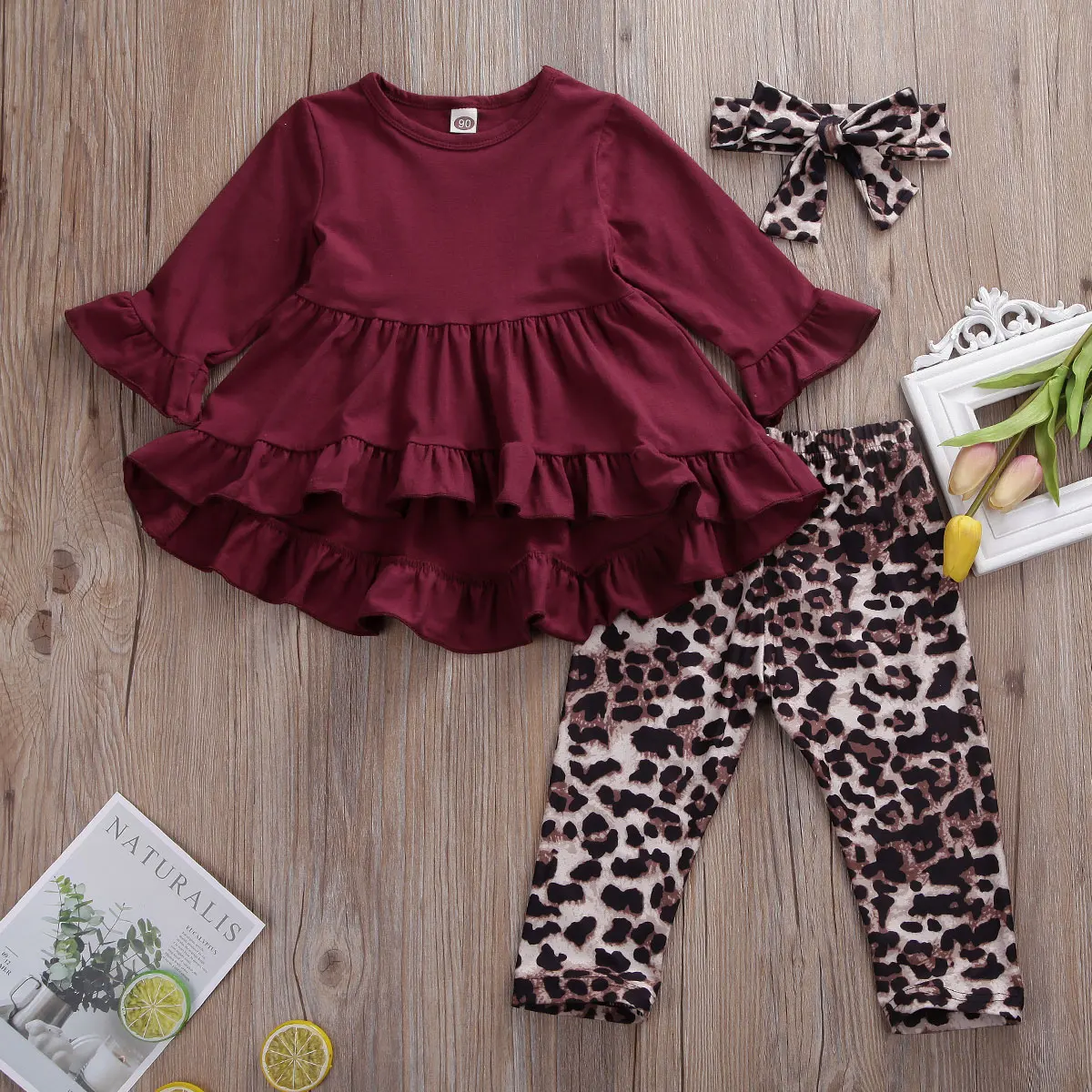 Baby Girls Clothes Set Ruffle Flare Sleeve Tops Leopard Pants Leggings Headband 1-6T Kids Children Spring Fall Casual Outfits
Baby Girls Clothes Set Ruffle Flare Sleeve Tops Leopard Pants Leggings Headband 1-6T Kids Children Spring Fall Casual Outfits