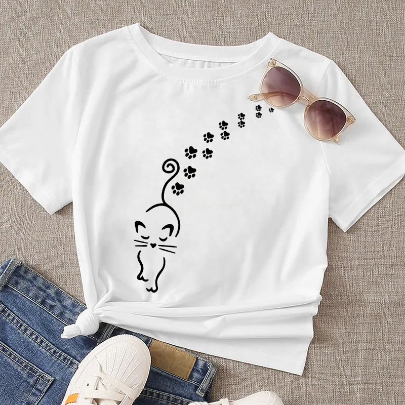 Kawaii Cartoon cat and paw T Shirt Women Summer Casual Cute T-shirt Lady Graphic Streetwear Tshirt Harajuku Tops Tees Femme
Kawaii Cartoon cat and paw T Shirt Women Summer Casual Cute T-shirt Lady Graphic Streetwear Tshirt Harajuku Tops Tees Femme
