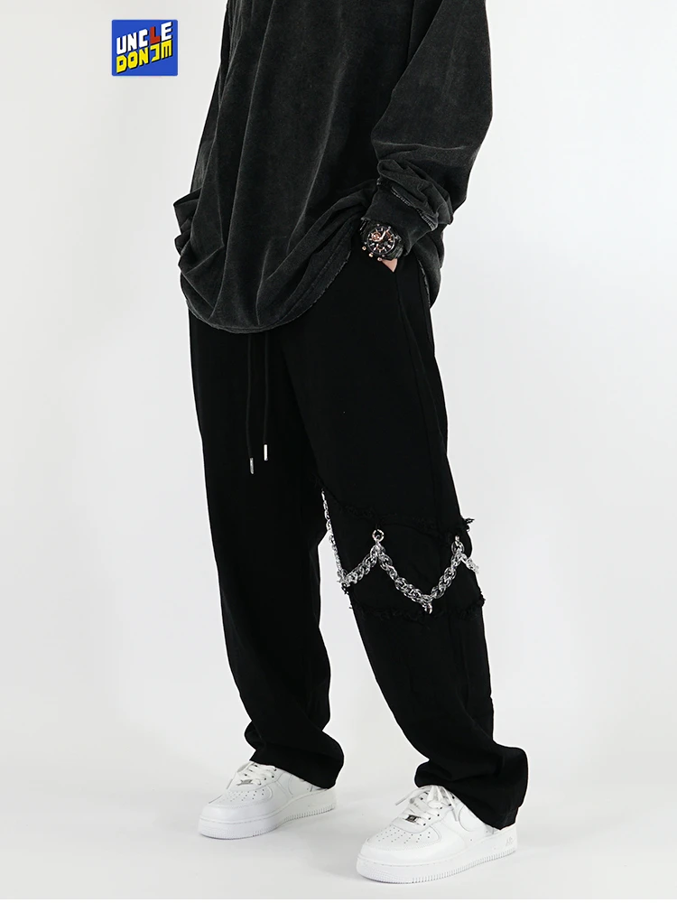 Hip Hop Chain Design Straight Loose Casual Pants Street Wear Harajuku Joggers Men Pants Korean Fashion Trousers Men
Hip Hop Chain Design Straight Loose Casual Pants Street Wear Harajuku Joggers Men Pants Korean Fashion Trousers Men