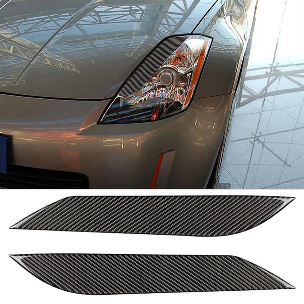 2Pcs Carbon Fiber Headlight Eyebrows Eyelids Cover Frame Trim For Nissan 350Z 2003-09 Car Accessories Car Styling
2Pcs Carbon Fiber Headlight Eyebrows Eyelids Cover Frame Trim For Nissan 350Z 2003-09 Car Accessories Car Styling