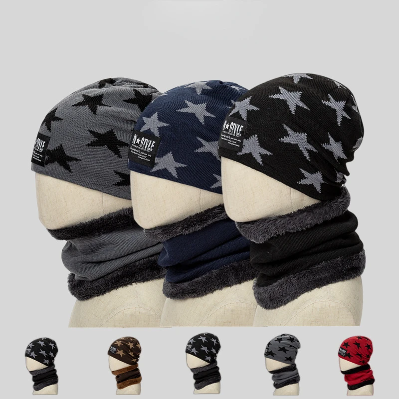 Hat Women's Scarf Two-Piece Suit Men's Outdoor Skiing Winter Plus Velvet Warm Knitted Wool Pullover
Hat Women's Scarf Two-Piece Suit Men's Outdoor Skiing Winter Plus Velvet Warm Knitted Wool Pullover