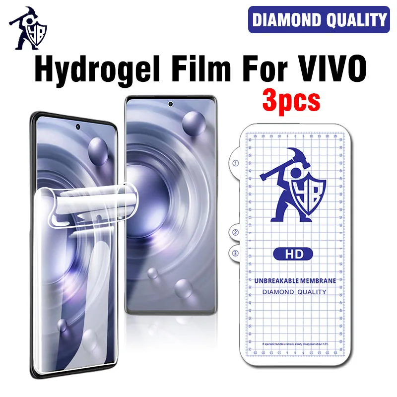 

3pcs Screen Protector For vivo X90 X80 X70 X60 X50 Pro HD Hydrogel Film For vivo IQOO 5 8 9 10 Pro X Note 5G S12 S15 Pro V23 Pro