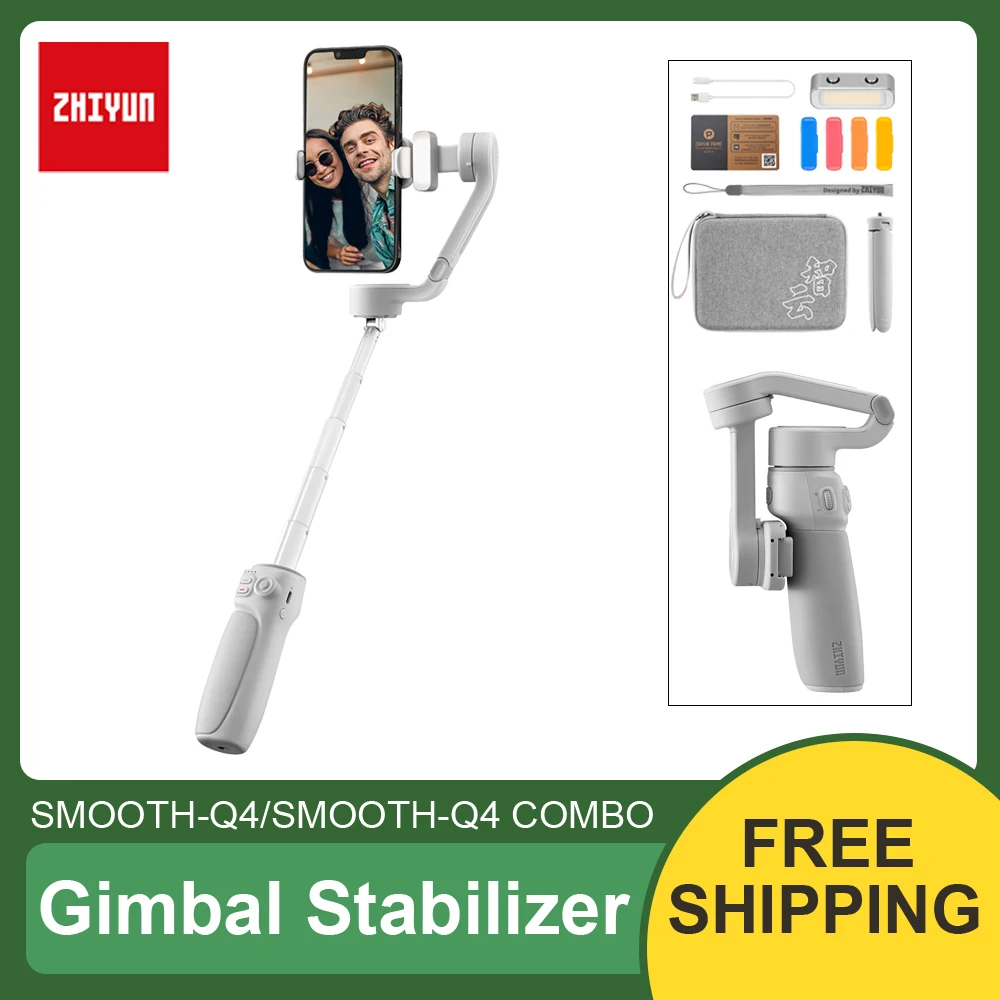 ZHIYUN SMOOTH-Q4 COMBO 3-осевой карданный Стабилизатор Ручной смартфон Vlog Карданный с мини-штативом светодиодный заполнясветильник переносной чехол
ZHIYUN SMOOTH-Q4 COMBO 3-осевой карданный Стабилизатор Ручной смартфон Vlog Карданный с мини-штативом светодиодный заполнясветильник переносной чехол