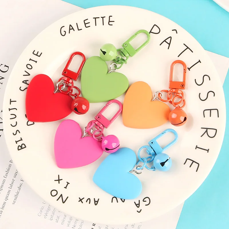 New Fashion Heart Keychain with Bell Lovely Alloy Resin Keyring For Clothes Backpack Car Key Hooks Charms Couple Jewelry Gifts
New Fashion Heart Keychain with Bell Lovely Alloy Resin Keyring For Clothes Backpack Car Key Hooks Charms Couple Jewelry Gifts