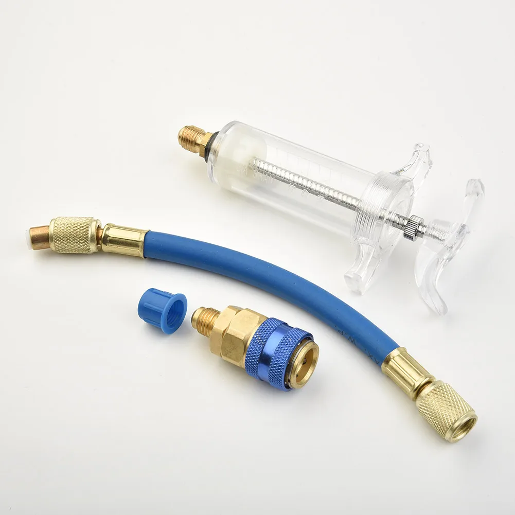 Useful Sampler Injector 30ML Filler Adapter Fluid Tube Replace With Low Side Quick Coupler Oil/Dye 1/4 SAE X4T7
Useful Sampler Injector 30ML Filler Adapter Fluid Tube Replace With Low Side Quick Coupler Oil/Dye 1/4 SAE X4T7