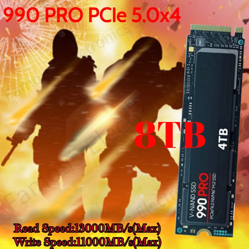 Brand New 990 Pro SSD M.2 2280 1TB 2TB 4TB NVMe PCIe 4.0 Solid State Drive for PS5 PlayStation5 Computer Gaming Notebook
Brand New 990 Pro SSD M.2 2280 1TB 2TB 4TB NVMe PCIe 4.0 Solid State Drive for PS5 PlayStation5 Computer Gaming Notebook