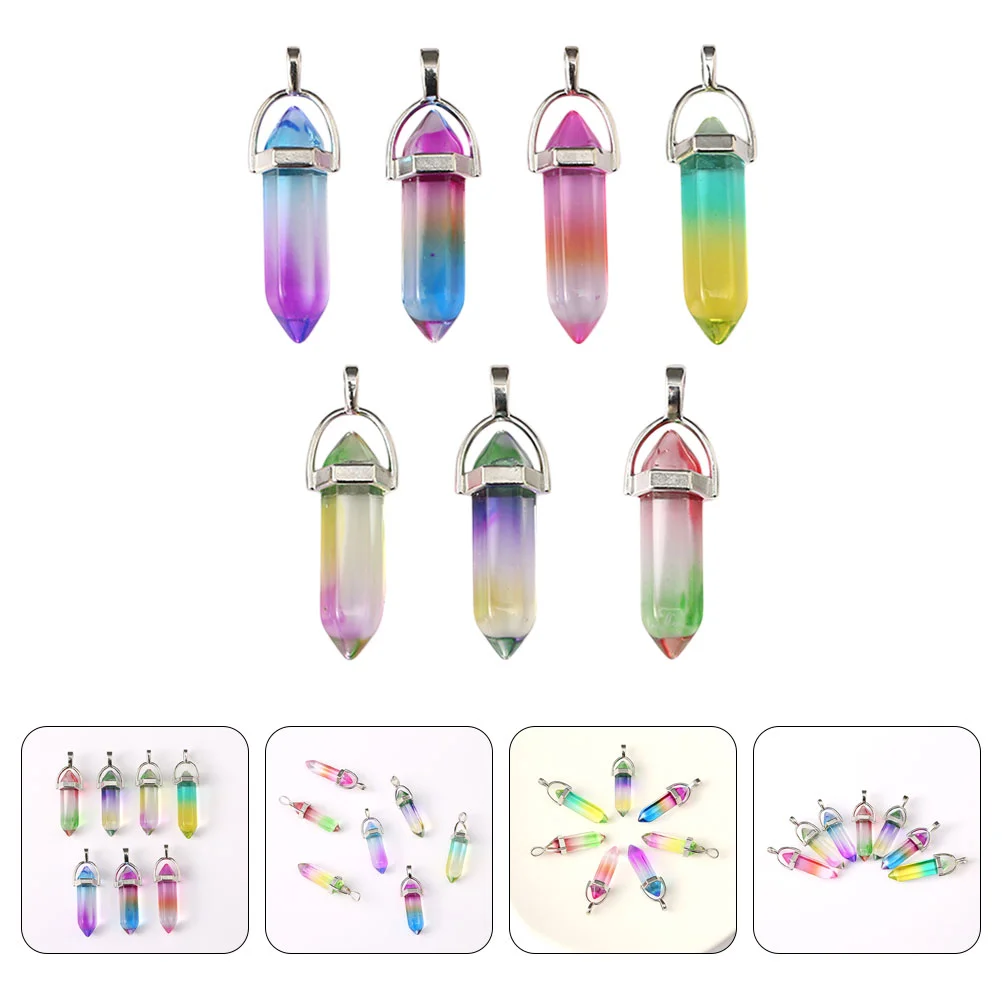 7 Pcs Gemstone Jewelry Hexagonal Chakra Pendant Glazes Charms Bullet Crystal Pointed Pendant Pointed Chakra Pendant
7 Pcs Gemstone Jewelry Hexagonal Chakra Pendant Glazes Charms Bullet Crystal Pointed Pendant Pointed Chakra Pendant