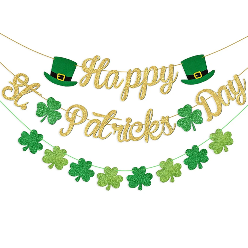 Happy St. Patrick’s Day Banner Gold Glitter And St Patricks Day Garland Saint Patricks Day Shamrock Clover Garland Decorations
Happy St. Patrick’s Day Banner Gold Glitter And St Patricks Day Garland Saint Patricks Day Shamrock Clover Garland Decorations