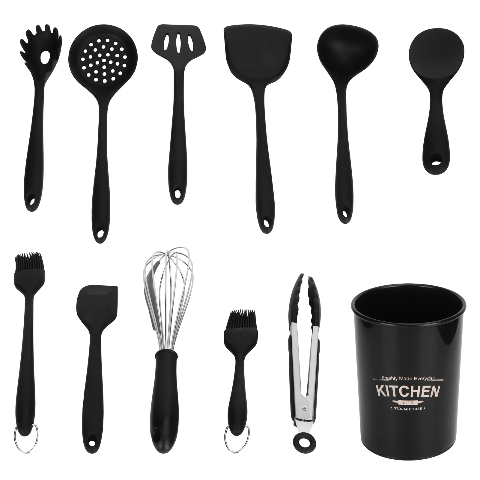12Pcs/Set Silicone Shovel Spoon Kit with Storage Bucket Cookware Set Kitchen Cooking Utensil
12Pcs/Set Silicone Shovel Spoon Kit with Storage Bucket Cookware Set Kitchen Cooking Utensil