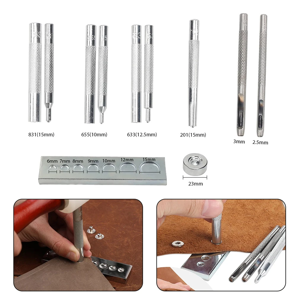 11Pcs Snap Rivet Fastener Buttons Installation Tool For Crafts Hand Punch Tool For Snaps Buckles Clothing Belt Canvas
11Pcs Snap Rivet Fastener Buttons Installation Tool For Crafts Hand Punch Tool For Snaps Buckles Clothing Belt Canvas