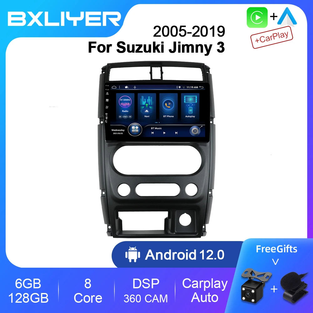 Автомагнитола BXLIYER 6 + 128 ГБ Carplay Android 12 для Suzuki Jimny 3 2005 - 2019 мультимедийный плеер 2 DIN GPS NAVI Head Unit
Автомагнитола BXLIYER 6 + 128 ГБ Carplay Android 12 для Suzuki Jimny 3 2005 - 2019 мультимедийный плеер 2 DIN GPS NAVI Head Unit