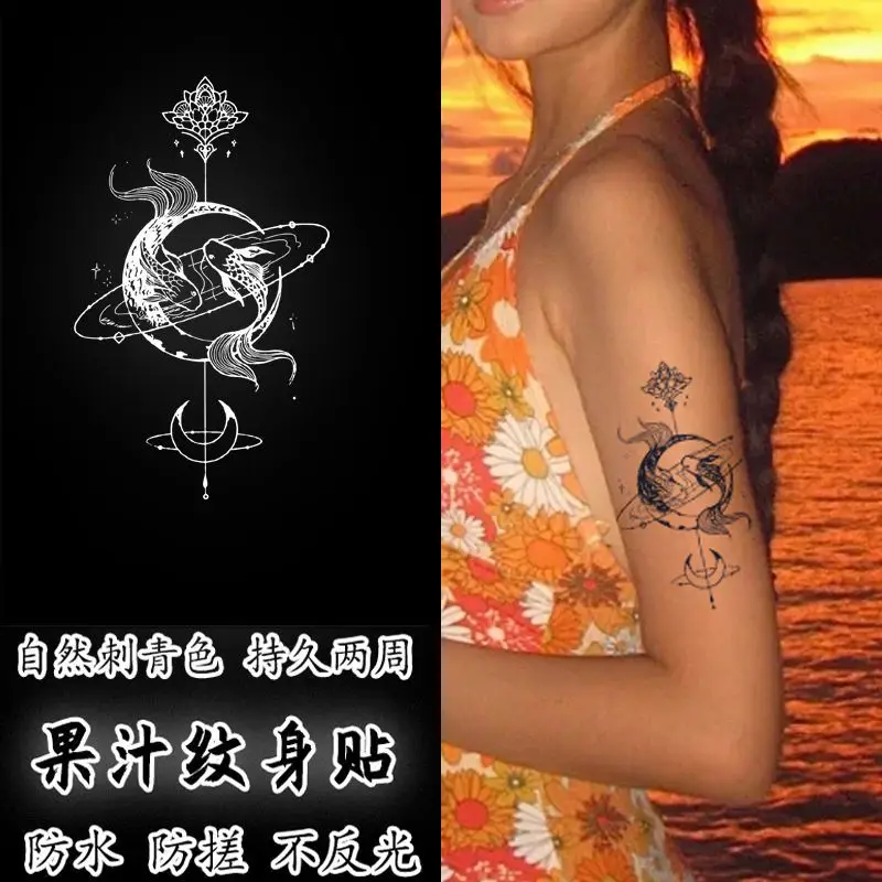 

Временные татуировки с полумесяцем и Луной для женщин, яркие искусственные татуировки на бедро и руку, искусственная татуировка, сексуальные водостойкие тату-наклейки