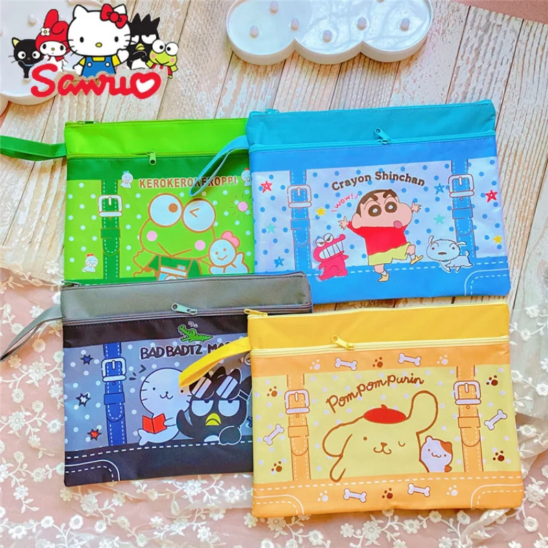 

Sanrio Melody Kuromi Hello Kitty Cinnamoroll Pochacco Document Bag Student Textbook Sorting Handwriting Bag Homework Tuition Bag