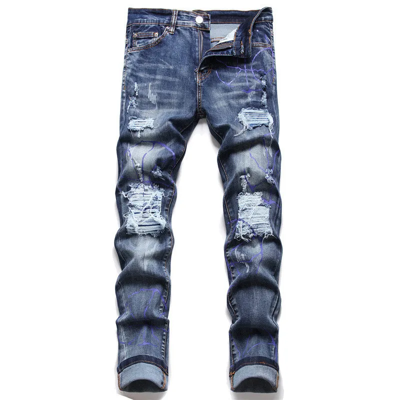 Jeans Retro Versi Eropa Celana Jeans Pria Jalanan Robek Tertekan Celana Jeans Pria untuk Motor Celana Sambungan Ramping Punk
Jeans Retro Versi Eropa Celana Jeans Pria Jalanan Robek Tertekan Celana Jeans Pria untuk Motor Celana Sambungan Ramping Punk