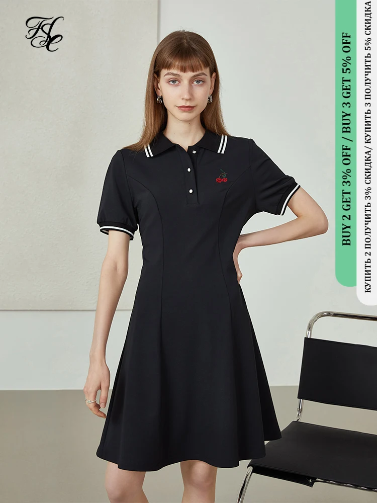 FSLE Office Lady Polo Collar Dress Female Summer 2021 New Slim Slimming Simple Casual Black Lotus Sleeve Dress
FSLE Office Lady Polo Collar Dress Female Summer 2021 New Slim Slimming Simple Casual Black Lotus Sleeve Dress